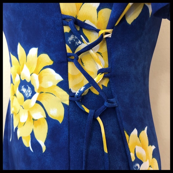 Vintage Olivia Rose Floral Maxi Dress w/ Side Ties - Picture 3 of 8